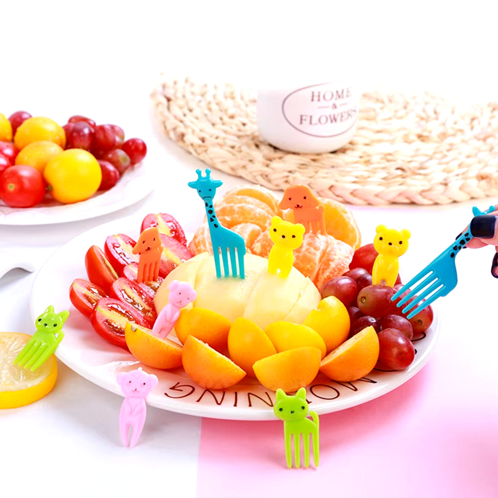 10Pcs Animal Farm Fruit Fork