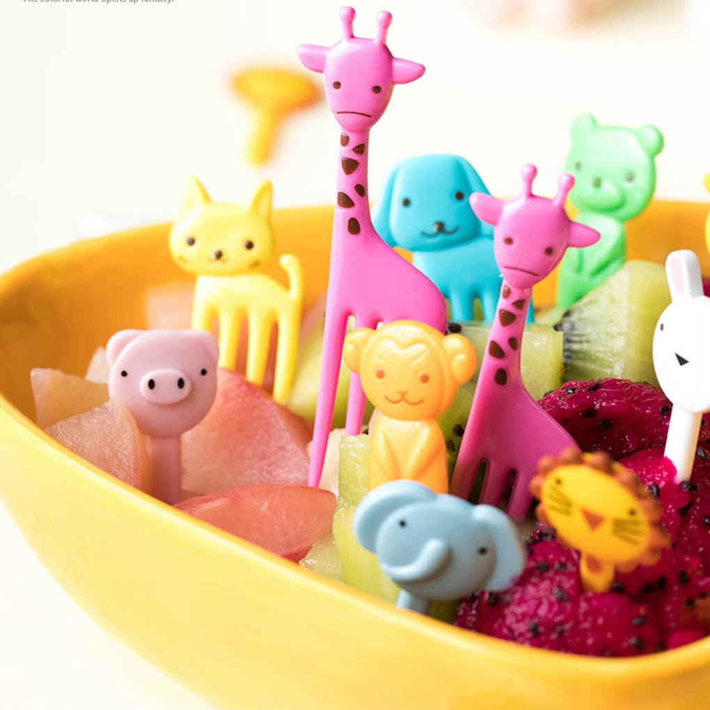 10Pcs Animal Farm Fruit Fork