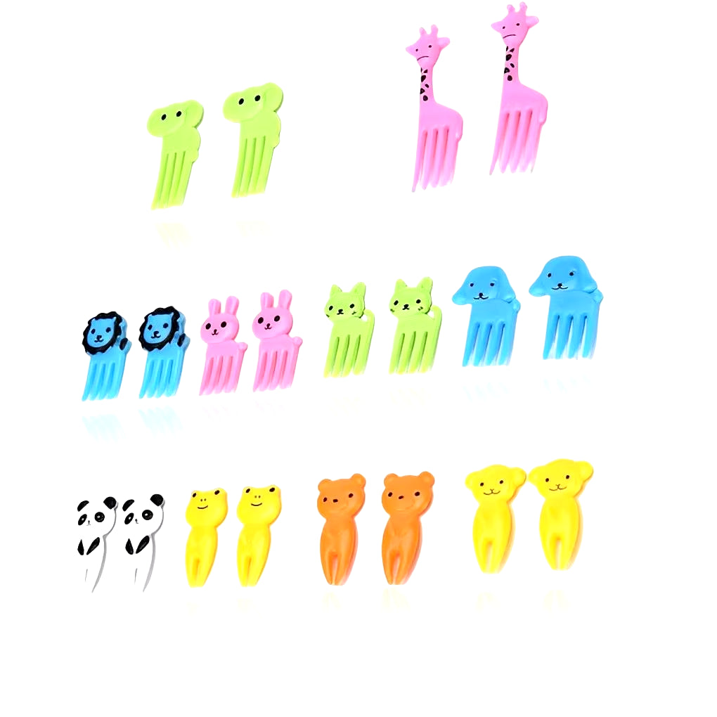 10Pcs Animal Farm Fruit Fork
