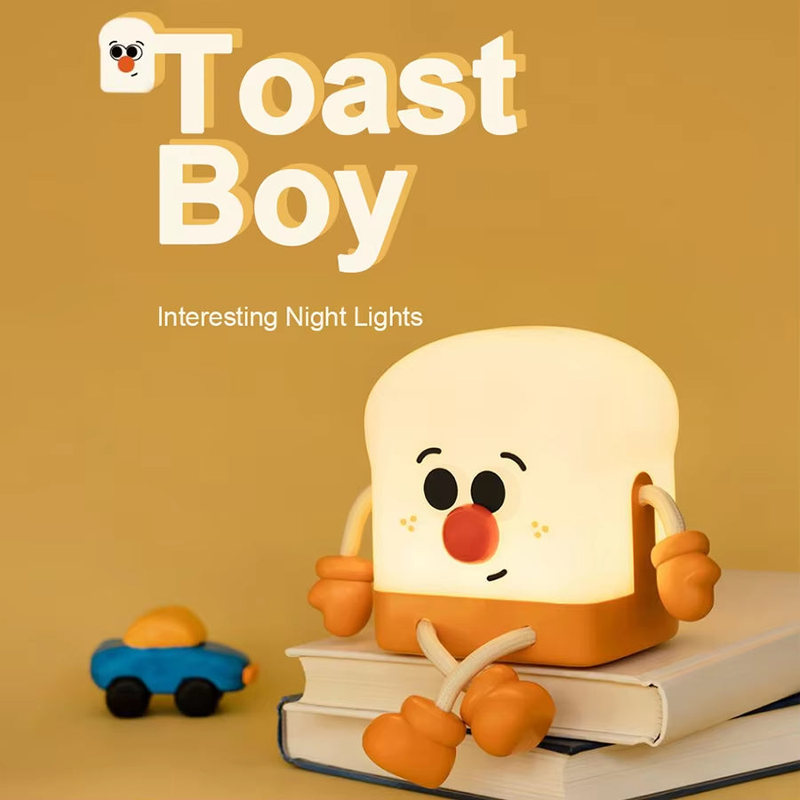 Kids Cute Milk Carton Toast Night Lamp 