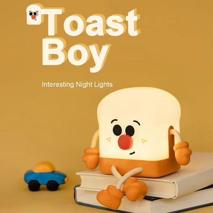 Kids Cute Milk Carton Toast Night Lamp 